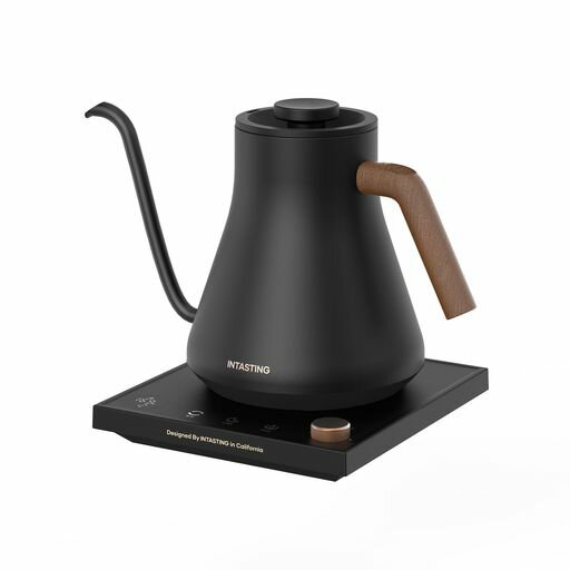 intasting電気ケトルコーヒー1°C単位の精密調節ドリップコーヒーポット細口ドリップLED表示パネル電気ポットドリップポット保温機能空焚き防止コンパクト0.9L1200Wクリスマス新年プレゼン…