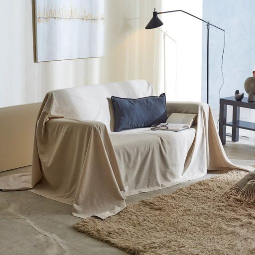 Sofa Covers - FabtheHome洗えるマルチカバーS150x210cmリネンミックス綿麻