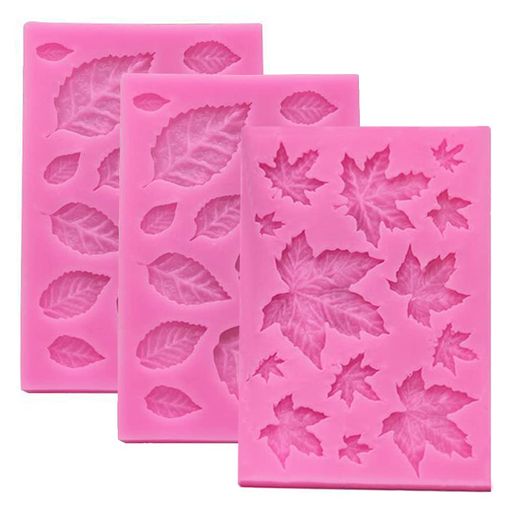 3点セット葉っぱシリコンモールド葉っぱキャンドルモールド葉モールドシリコンモールドリーフシリコン..