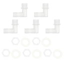 HOPESPANNER プラスチックホースバーブフィッティング 49/64” ホースID G3/4 メスNPTエルボーバーブコネクター PP 1 セット