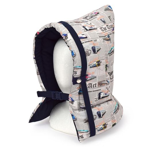 COLORFULCANDYSTYLE防災頭巾(椅子固定ゴム付き)新幹線と鉄道ワールド・グレー小学生子供座布団椅子固定..