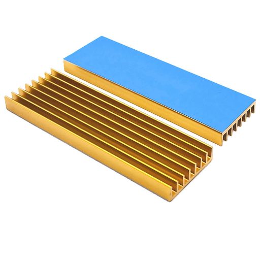 Awxlumv4個ヒートシンク導熱接着シート付き熱暴走対策冷却ラジエーターフィンNVMeM.2SSDCPUICチップ回..