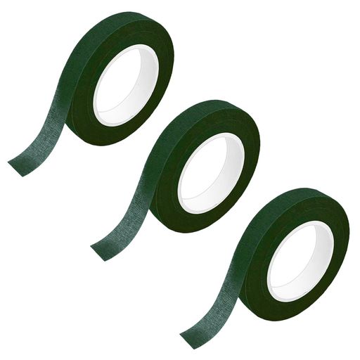 【パッケージ内容】フローラテープ3巻入り。カラー:ダークグリーン 【サイズ】幅約12mm、長さ約27M/ロール。 【高品質の素材】フローラテープはクレープ紙ででき、滑らかで柔らかい質感が備えています。よく伸び、包みやすくて、引き裂きや切断も...