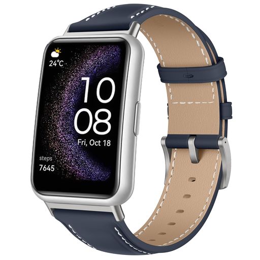 [LANQII] レザーバンド HUAWEI WATCH FIT/WATCH FIT NEW/WATCH FIT ELEGANT/WATCH FIT SE 対応 バンド PUレザー素材 ベルト ソフト 柔軟性 ビジネス風 交換ベルト レディース&メンズ