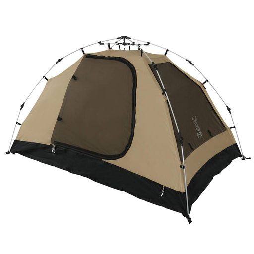 組立サイズ(外寸):(約)W220xD150xH128cm 収納サイズ:(約)直径21x長さ70cm 重量(付属品含む):(約)4.3kg 収容可能人数:大人2人 材質 壁面:コットン、フロア:210Dポリエステル(PUコーティング)、フレーム:アルミ合金
