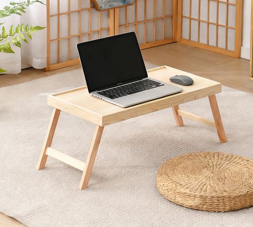 千羽良木ベッドテーブル 折りたたみテーブル ノートパソコンデスク ローテーブル ...