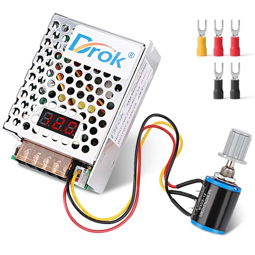 DROKスイッチング電源AC110V/220V右向き矢印DC0-12V2A25W電圧調整可能安定化電源直流電源変換器短絡保護過負荷電圧遮断コンバーター