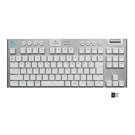 LOGICOOL G PRO ゲーミングキーボード G913-TKL-TCWH テンキーレス タクタイル 茶軸 TKL 薄型 22MM 確かな打鍵感 GLスイッチ 無線 ゲーミング キーボード メカニカルキーボード 日本語配列 LIGHTSYNC RGB