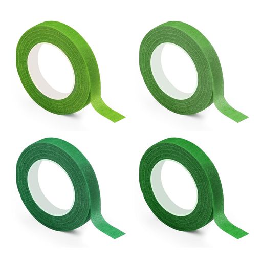 TVETEフローラテープ造花テープ【4個入り】グリーンシリーズブーケテープ花の接着剤フラワーアレンジメ..