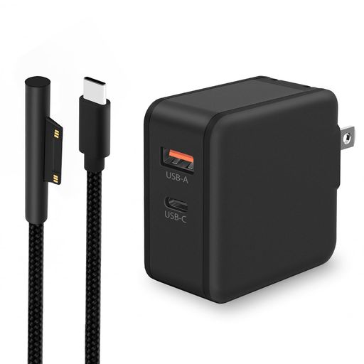 DalugoSurface用充電器65W67Wサーフェス用急速充電器15V4APD対応GaN採用2ポートサーフェス用充電ケーブ..