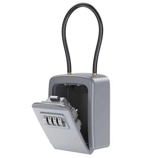 セキュリティキーボックス壁掛け鍵ボックス南京錠ロックポケットダイヤルロック4桁ダイヤル式小物キー収納防水大容量インテリアオシャレ小型暗証番号オフィスアパートマンション事…