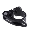 Azarxisシートポストクランプ自転車用28.6mm/31.8mm/34.9mmシートクランプアルミ合金取り付け簡単クイックリリース軽量ロードバイクマウンテンバイククロスバイクサイクリング(ブラック31.8mm)