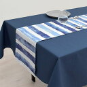 スタイルデコール(STYLE DECOR) テーブルランナー・テーブルセンター (30CM×100CM) 綿100% リバーシブルタイプ ブルーホライズン W2...
