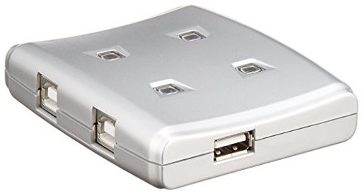 最大4台のパソコンで1台のUSBプリンタやストレージ機器を切り替えて使用できる切替器。USB2.0準拠。 最大4台のパソコンで1台のUSBプリンタやストレージ機器を切り替えて使用できる切替器。 USB2.0対応。バスパワー動作。 常時PCとの通信を行っているタイプのプリンタでは、切替不良が起きる可能性があります。