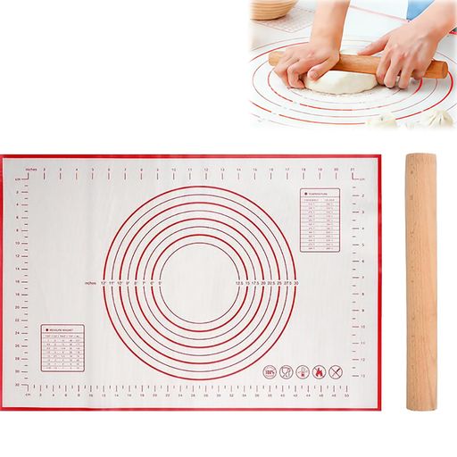 【こね台&amp;めん棒セットがキッチンの相棒に】マットの精密目盛り(1cm間隔)で生地サイズが即確認。 【高品質素材】天然素材のため木目や色合いに個体差があり、一つひとつが世界に一つの味わい。温もりある風合いが手作りの良さを引き立てます。 【衛生的でお手入れ簡単】表面が汚れや臭いを吸着しにくく、水洗いや食器洗い機で手軽に清潔を保てます。調理後のメンテナンスがラクで、時間を節約しながら衛生管理をサポートします。 【使いやすいデザイン】人間工学に基づいた設計で、手にフィットし、使いやすく、省力で便利です。主婦の皆様への心遣いです。 【多機能性】餃子や麺、クッキー、タルトなど、さまざまな焼き菓子にも使えます。さまざまなニーズに応えます。