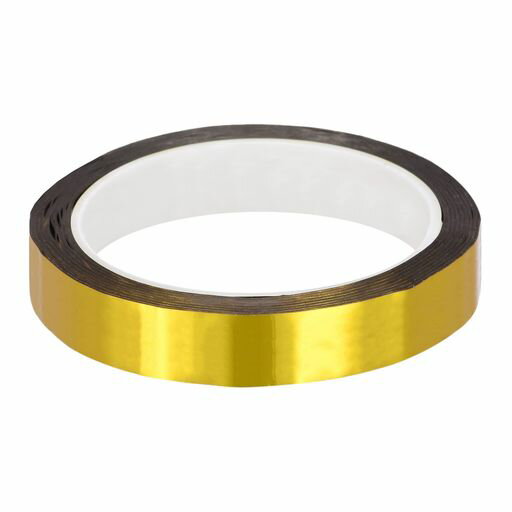 REBOWER メタライズドポリエステルフィルムテープ 装飾テープ 粘着ミラーテープ モールディングトリム用 DIY グラフィックアート用品 15MM X 55ヤード/ゴールドトーン / 1個入り