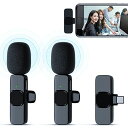 IVVピンマイクワイヤレスIVV2人同時使用iPhone/iPad対応瞬時接続360°集音(Type-C/送信機*2受信機*1)