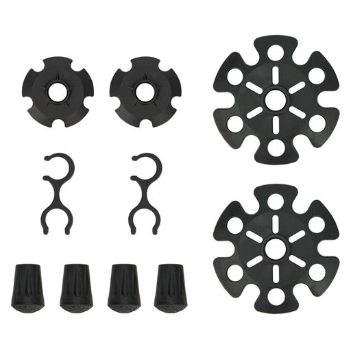 TheFitLifeトレッキングポールキャップ登山ストック登山杖登山用ストックウォーキングポールウオーキングスティック山登りラバーキャップ先ゴム取り替え用汎用型軽量(10点セット)(4.0)