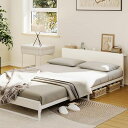 SINNONAKA2口コンセント宮棚付きローベッドベッドフレームセミダブルロボット掃除機OK静音パイプベッドスチール連結フレームのみ(ウォールナットxブラック)