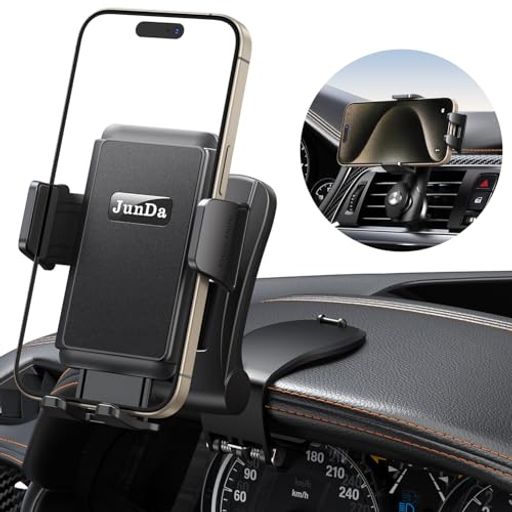 JunDa車載スマホホルダーエアコン吹き出し口360度回転自由調節スマホスタンド着脱簡単すべてのスマートフォンに対応