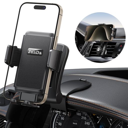 JunDa車載スマホホルダーエアコン吹き出し口360度回転自由調節スマホスタンド着脱簡単すべてのスマートフォンに対応