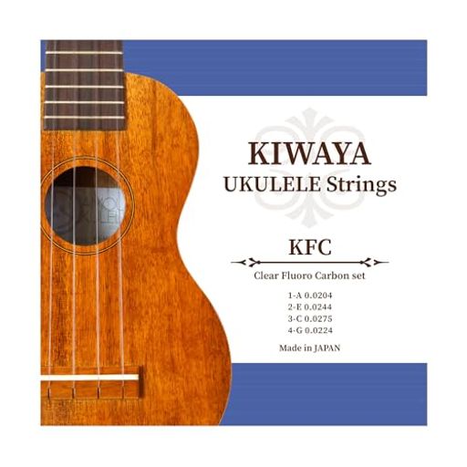 【KIWAYA】KFCフロロカーボン弦セット(オールサイズ対応ウクレレ弦クリア)