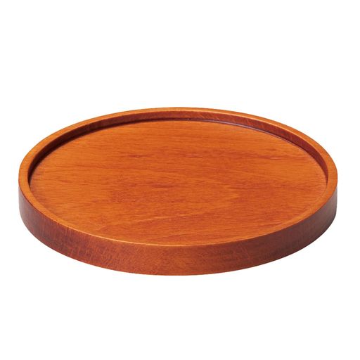 天然木カトラリー9cm木製品スタッキングコースターチェリー18782