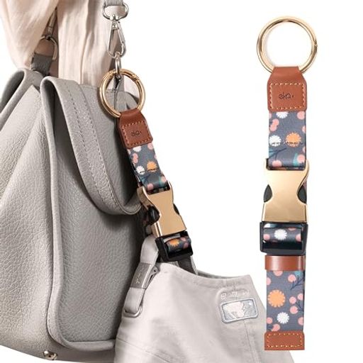 ekax 荷物ストラップ ジャケットホルダー ワンタッチベルト ポータブル 留めベルト トラベルアクセサリー 旅行用 両手解放 調節可能 スーツケース キャリーケース ナイロン製 (森ガール)