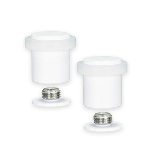 EVIHerrajes|2個パック|24X30mm|ドアストップ|ネジ付きベース|ホワイトラッカー仕上げ|ステンレススチ..