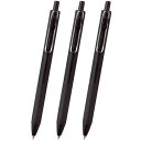 三菱鉛筆 ゲルインクボールペン UNI-BALL ONE ユニボール ワン 0.5MM 黒 黒軸 3本セット