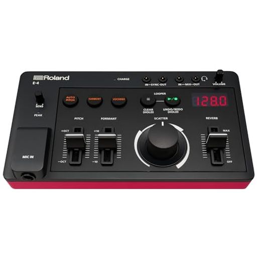 E-4は、お手軽に声を操って音楽に変えてしまうボイス・エフェクターです。声を変化させる多彩なエフェクトにルーパーを組み合わせて、一味違うボーカル・パフォーマンスができます。