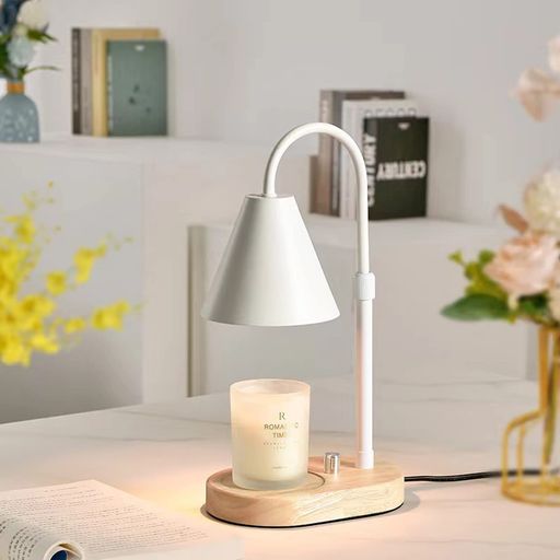 Candle Type - SAOSUPキャンドルウォーマーランプアロマキャンドルバーナー無段階調光高さ調節可能間接照明GU10電球2個PSE認証済みおしゃれ(ホワイト)