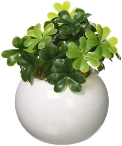 ケーアイジャパンインテリア/人工観葉植物クローバーラウンドポット