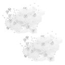 PATIKILフラワーパールストリングビーズガーランド2個セット4.3フィートクリスマスツリーパーティーDIYクラフトホームウェディング装飾用ホワイト
