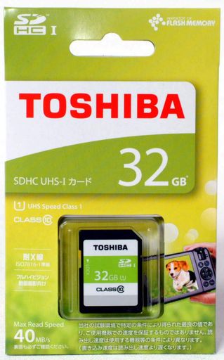 TOSHIBASDHCカード32GBClass10UHS-I対応(最大転送速度40MB/s)SDAR40N32G