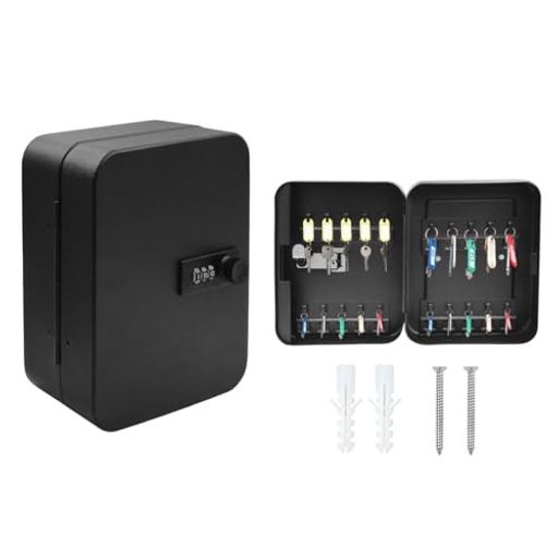 winovaキーボックス壁掛け式ダイヤルロック鍵保管ボックス防塵防犯防錆キーケースキーホルダー付きオフ..