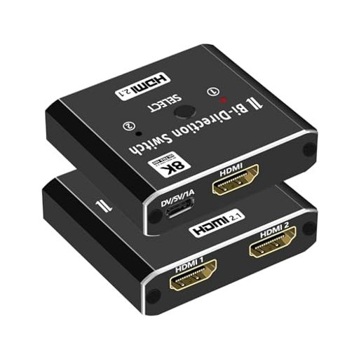 【HDMI 2.1 切替器2入力1出力】このHDMI 2.1対応2入力1出力切替器は、2つのHDMI信号源を1台のディスプレイにシームレスに接続可能です。プラグアンドプレイ設計でHDMI端子を保護し、耐久性を向上させています。(※本品は2ポート8K HDMI入力切替器であり、分配器機能は有しておりません。) 【超HD 8K解像度】このHDMI 2.1切替器は、8K@60Hz、4K@120Hzに対応し、1080P@240Hz解像度との下位互換性も備えているため、ゲーマーに最適です。このHDMI切替器は、HDMI 2.1/2.0/1.4、VRR、Dynamic HDR、Dolby Atmos、HDCP2.3にも対応しています。ご注意:高解像度8K@60Hzを実現するには、HDMIケーブル、モニター、グラフィックカードがすべて8K@60Hzに対応していることを確認してください。 【高リフレッシュレート対応】この8K HDMI 2.1切替器は8K@60Hz/4K@120Hz/2K@240Hz/1080P@240Hzの高リフレッシュレート表示に対応。48Gbpsの高速データ転送を実現します。