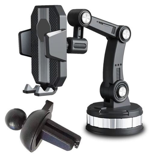 スマートフォン用車載ホルダー、スマホブラケット、粘着ゲル吸盤式兼エアコン吹き出し口式携帯電話ブラケット360度回転