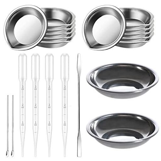 HUAZONTOMプラモデル塗装セット21点セットステンレス塗料皿調色スティックかくはん棒スポイド絵皿プラモデル塗料用ホビー用塗装用具ガンプラ塗装セット模型初心者セット