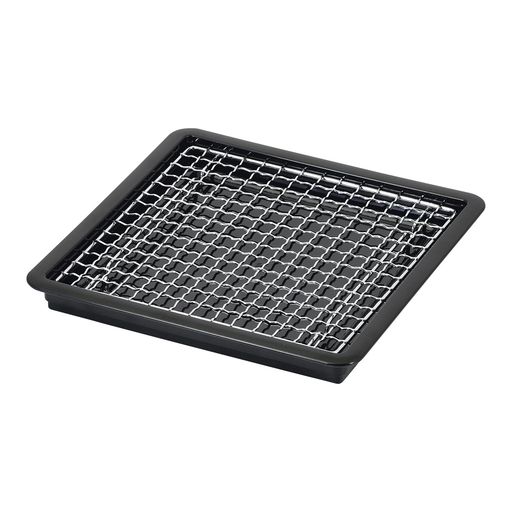 製品サイズ:(約)幅20x奥行20x高さ2cm 製品重量:(約)0.2kg 素材・材質:皿/ABS樹脂(耐熱温度80度)、アミ/鉄(クロムめっき) 生産国:トレー/日本、アミ/中国