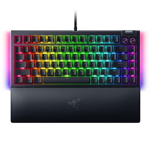 Razer レイザー BlackWidow V4 75% ホットスワップ対応でキースイッチを交換し望み通りのキー感触にカスタマイズ可能なメカニカルキーボード オレンジ タクタイル メカニカルスイッチ コンパ…