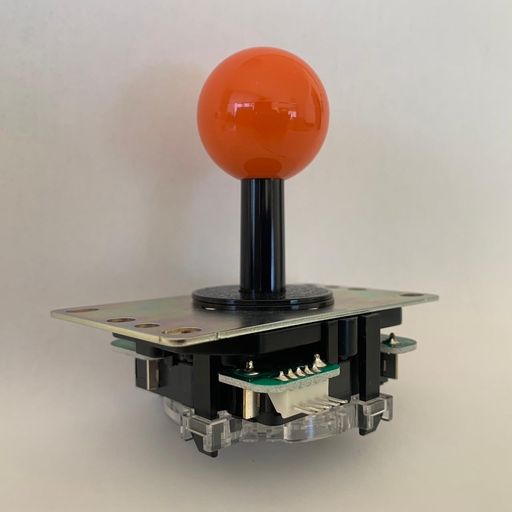 三和電子基板タイプジョイスティックレバーオレンジ平鉄板シャフトカバー付JLX-TP-8YT-SK-O