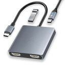 USBCHDMI変換アダプターAibilangoseデュアルHDMIType-Cマルチディスプレイアダプタ3画面拡張/複製【2つのHDMI+USB3.0+PD充電】Type-cHDMI拡張USBディスプレイアダプタHDMI