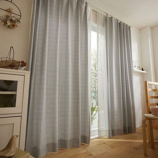 スミノエ(Suminoe)カーテンブルーグレー100x200cm洗えるグレンティG10581枚入