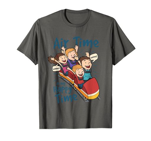 私の幸せな時間の空の時間面白いジェットコースターのギフトTシャツ