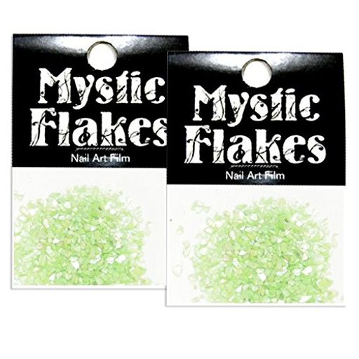 ミスティックフレースネイル用ストーンシェルライトグリーン0.5g2個セット