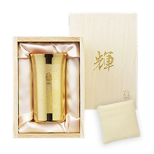 乐天商城 - J-kitchens タンブラー 純銅ひとくち (金仕上げ) 150ml 日本製 (エコバッグ ベトナム製 セット)