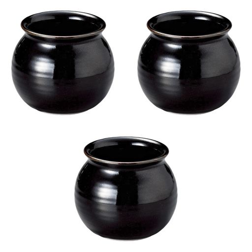 3個セット柚子天目アラ入[11x11.5cm]|アラ入萬古焼セトモノホンポ(Setomonohonpo)