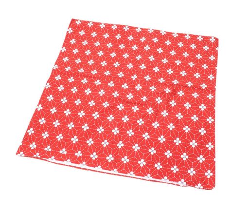 座布団麻の葉(B)赤45*45カバー[450x450mm]