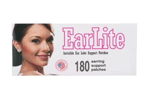 EarLite 180(60 Ea X 3パック)ZipLockポーチの目に見えないイヤリングサポート防水パッチ - アメリカ製...